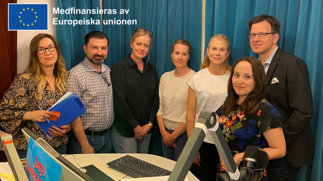 Bild på deltagarna i studion
