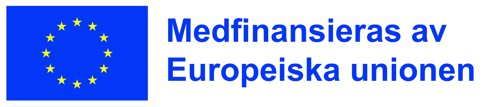 Eu logga med texten "Medfinansieras av Europeiska unionen