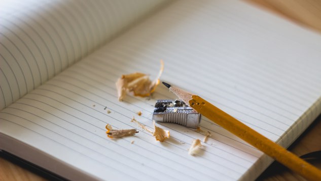 A sharpened pencil on a note book. Picture: Unsplash.
