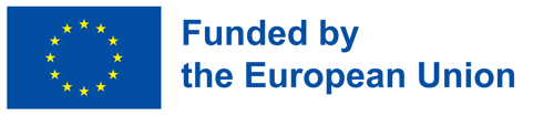 EU-flag with the text: Funded by the European Union