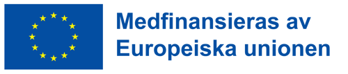 EU-flagga med texten "medfinansieras av Europeiska unionen" till höger
