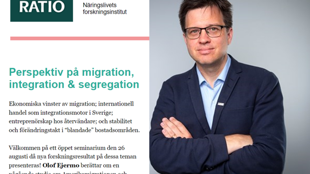 Henrik Malm Lindberg i panelsamtal om migration, integration och segregation. Foto: Regeringskansliet, Kristian Pohl 