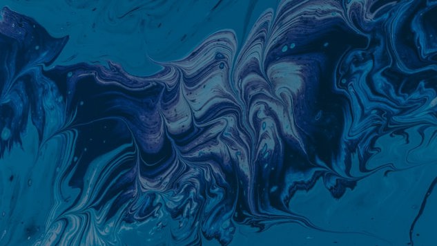 Abstrakt blå målning. Bild: Unsplash.