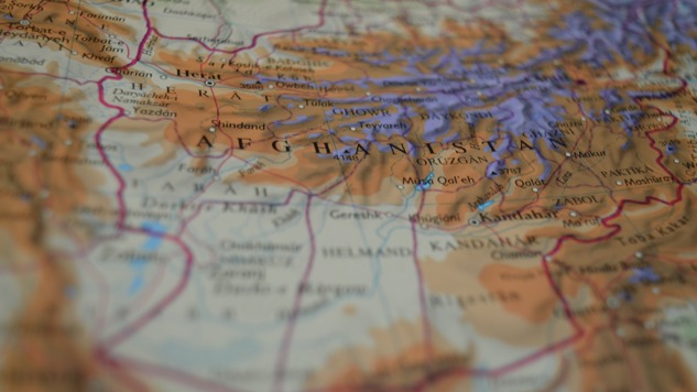  A zoomed in picture where Afghanistan is in focus.