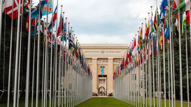UN building with flags. Picture: Unsplash.
